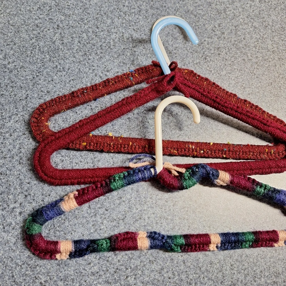 Handmade, Knitted Children's Hangers Bundle of 7